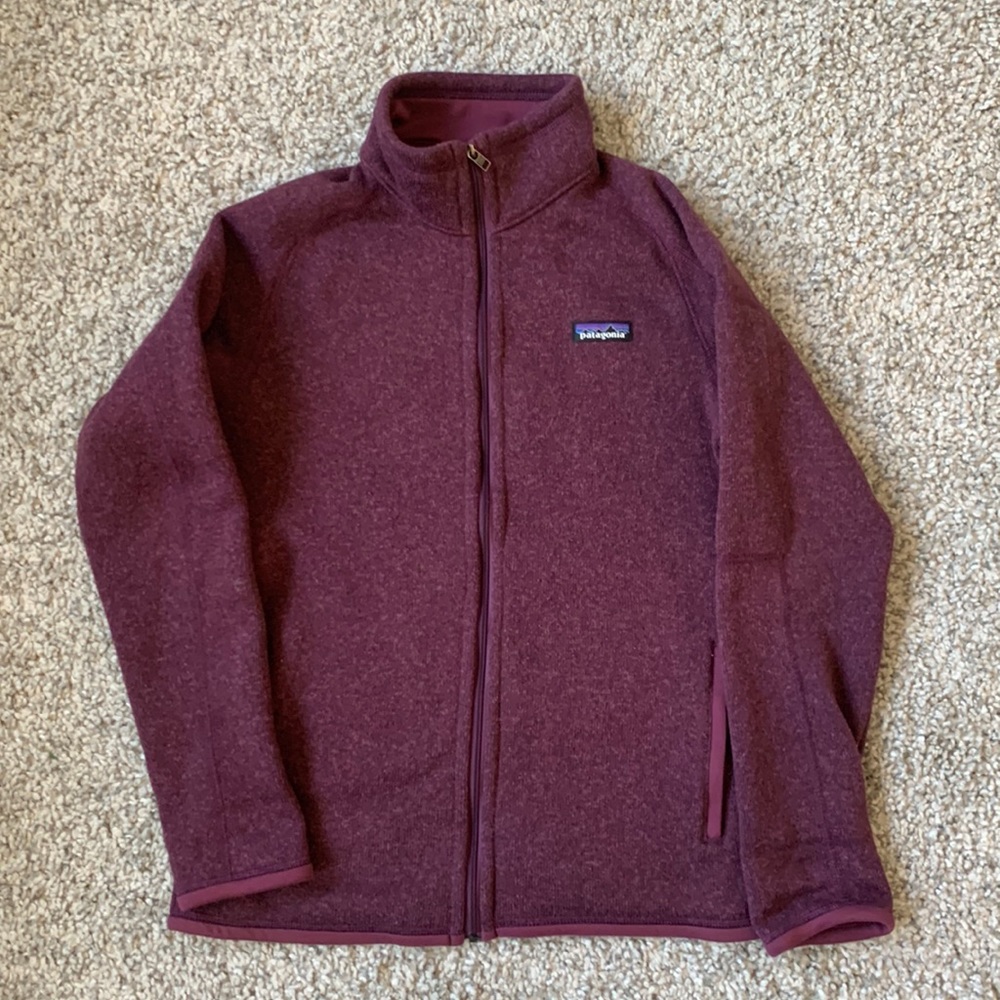 A Patagonia sweater jacket zip up